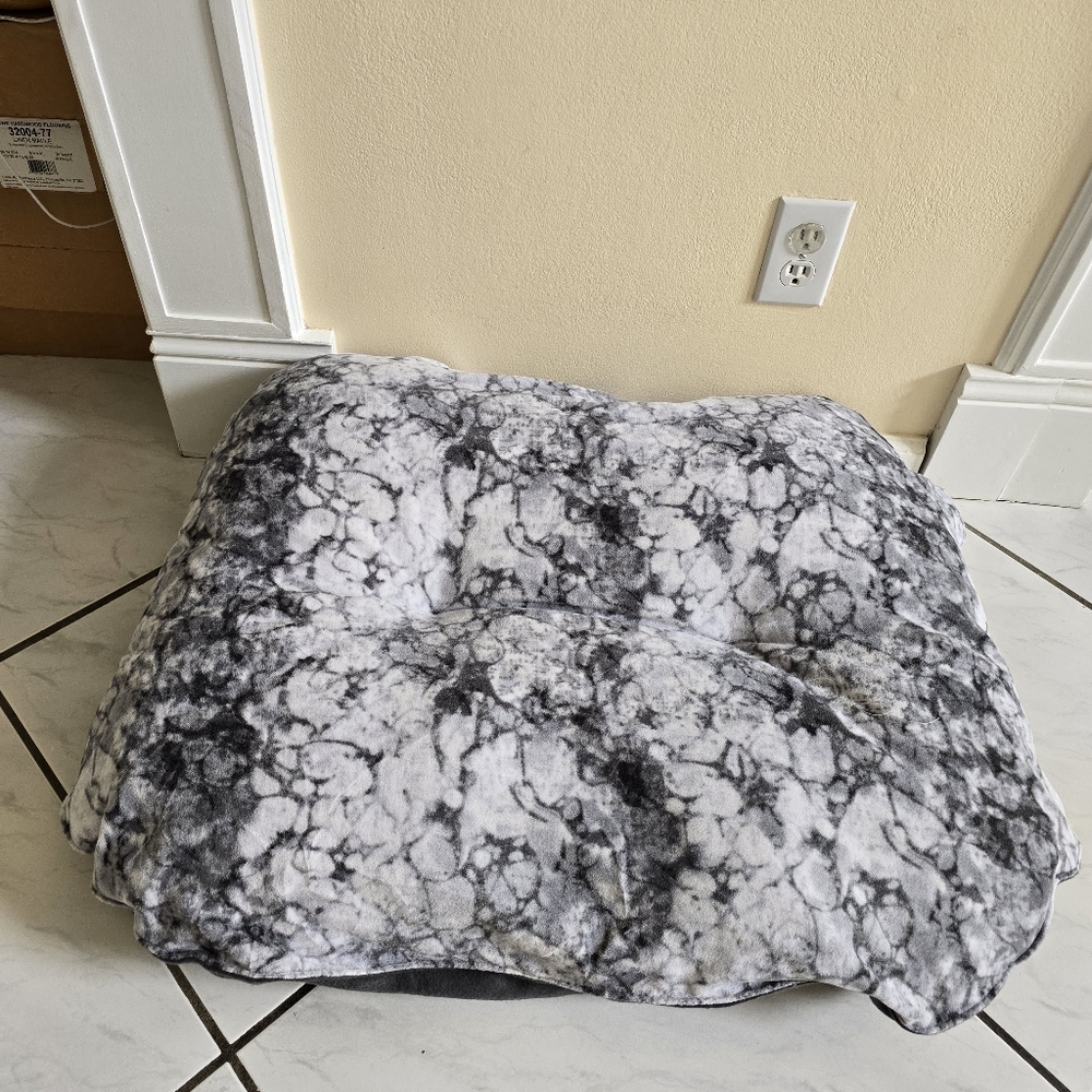Dog Bed New Marbled Gray Accent Pillow 35x29 Inches
